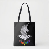 Majestic Eenhoorn Illustratie Kunst Tote Bag (Voorkant)