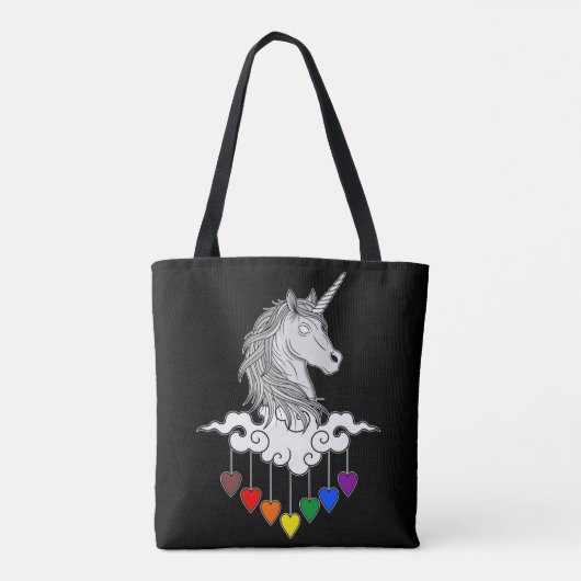 Majestic Eenhoorn Illustratie Kunst Tote Bag (Achterkant)