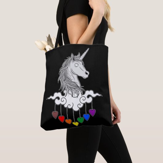 Majestic Eenhoorn Illustratie Kunst Tote Bag (Dichtbij)