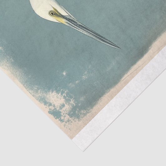 Majestic Egret in Kust Waterverf Decoupage Tissuepapier (Detail)