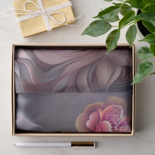 Majestic Elegant  Floral Lion Head & Bird Tissuepapier (Geschenk)