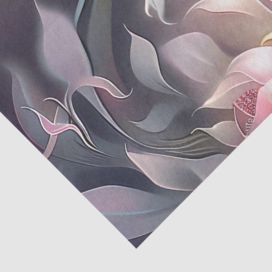 Majestic Elegant  Floral Lion Head Decoupage  Tissuepapier (Detail)