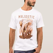 Majestic Elephant 2 Wit T-shirt (Voorkant)