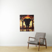 Majestic Elephant at Sunset in the African Savanna Wandkleed (In situ)