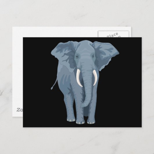 Majestic Elephant Briefkaart (Voorkant / Achterkant)