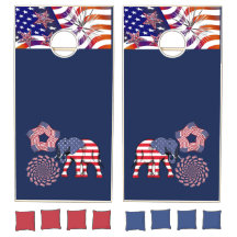 Majestic Elephant Bunting Firecrackers Stars Blue