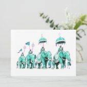 Majestic Elephant Mandala  Kaart (Staand voorkant)