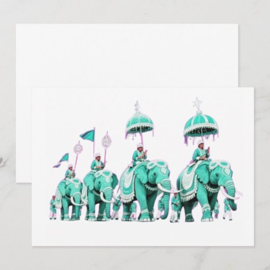 Majestic Elephant Mandala  Kaart (Voorkant / Achterkant)
