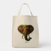 Majestic Elephant - Natuur-geïnspireerde Eco Tote Bag (Achterkant)
