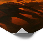 Majestic Elephant Procession - Sunset Silhouette Poster (Hoek)