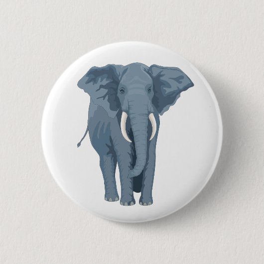 Majestic Elephant Ronde Button 5,7 Cm (Voorkant)