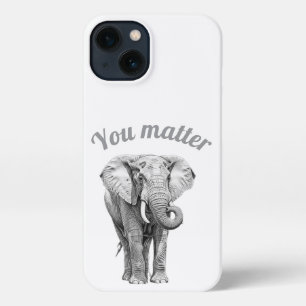 Majestic Elephant Sketch Telefoonhoesje iPhone 13 Hoesje