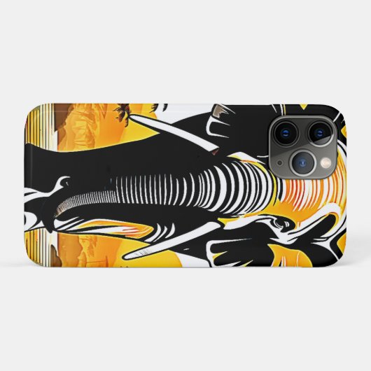 Majestic Elephant Sunset Case-Mate iPhone Case (Achterkant (horizontaal))