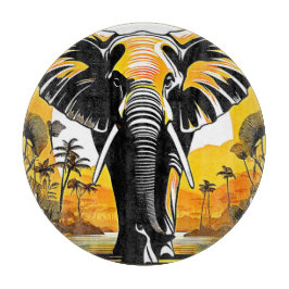Majestic Elephant Sunset Snijplank