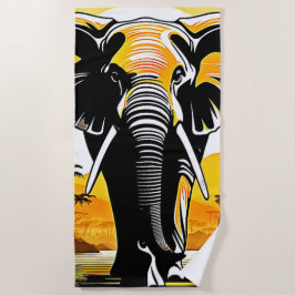 Majestic Elephant Sunset Strandlaken