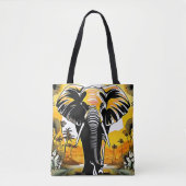 Majestic Elephant Sunset Tote Bag (Voorkant)