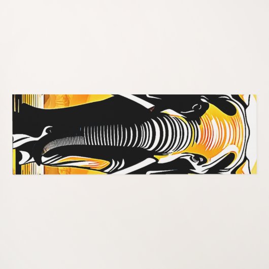 Majestic Elephant Sunset Yogamat (Achterkant (horizontaal))