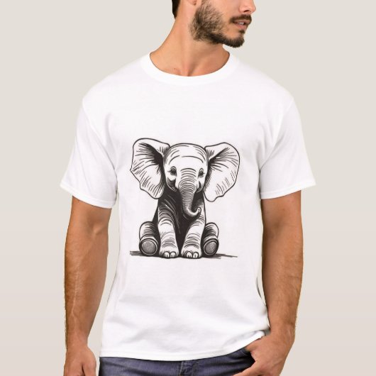 Majestic Elephant T-shirt DesignT-Shirt (Voorkant)