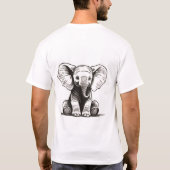 Majestic Elephant T-shirt DesignT-Shirt (Achterkant)