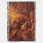 Majestic Elephants Deken (Voorkant Verticaal)