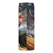 Majestic Elk American Flag Landscape Thermosbeker (Achterkant)