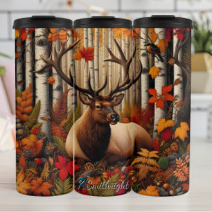 Majestic Elk Autumn Birch Thermosbeker