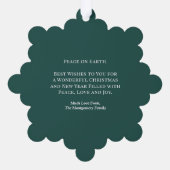 Majestic Elk Forest Volle Maan Sneeuwval Kerstmis Ornament Kaart (Achterkant)