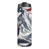 Majestic Elk in de patriottische wildernis Thermosbeker (Voorkant)