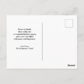 Majestic Elk in Forest Full Moon Snowfall Briefkaart (Achterkant)