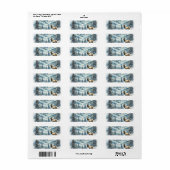 Majestic Elk staat te midden van besneeuwde bergen Etiket (Full Sheet)