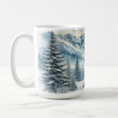 Majestic Elk staat te midden van besneeuwde bergen Koffiemok (Links)