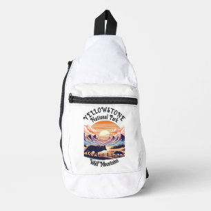 Majestic Embleem van Yellowstone National Park Sling Bag