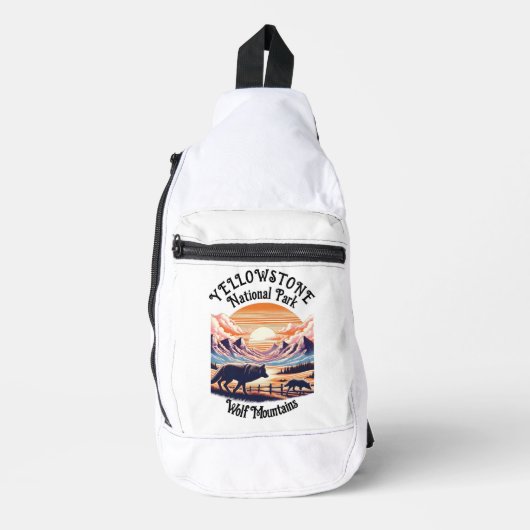 Majestic Embleem van Yellowstone National Park Sling Bag (Voorkant)