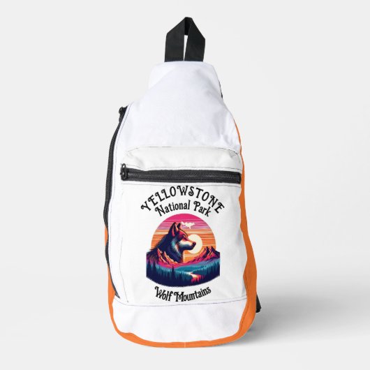 Majestic Embleem van Yellowstone National Park Sling Bag (Voorkant)