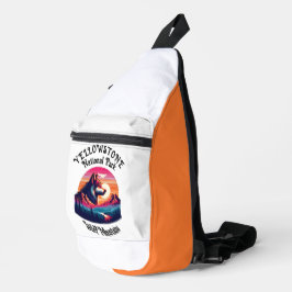 Majestic Embleem van Yellowstone National Park Sling Bag