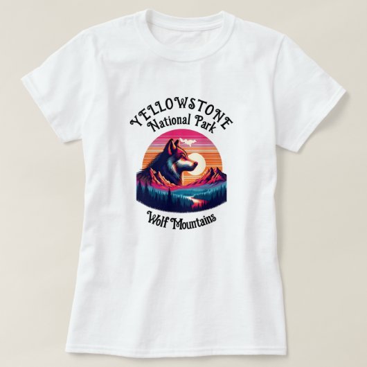 Majestic Embleem van Yellowstone National Park T-shirt (Design voorkant)