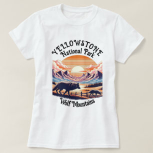 Majestic Embleem van Yellowstone National Park T-shirt