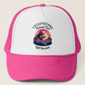Majestic Embleem van Yellowstone National Park Trucker Pet (Voorkant)