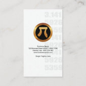 Majestic Emerald Green Gold Icon Wiskunde Symbool  Visitekaartje (Achterkant)