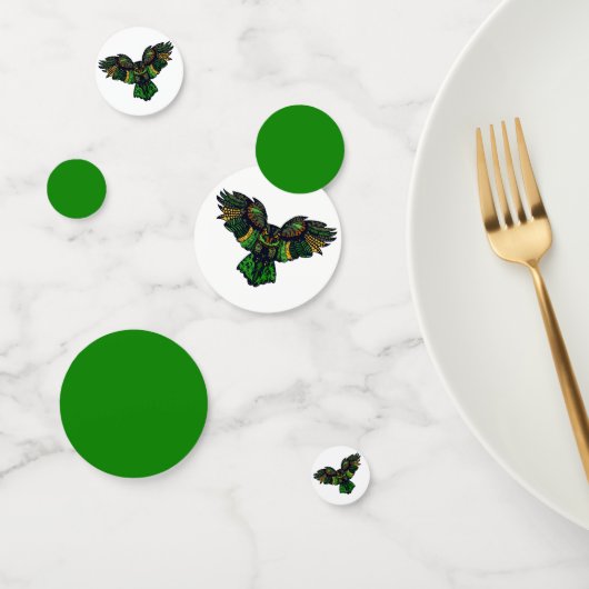 Majestic Emerald Owl Confetti (Groep)