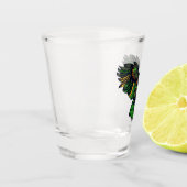 Majestic Emerald Owl Glass Shot Glas (Links)