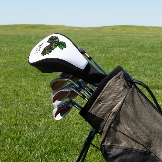 Majestic Emerald Owl Golfheadcover (Insitu)