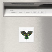 Majestic Emerald Owl Magneet (Insitu (Vaatwasser))