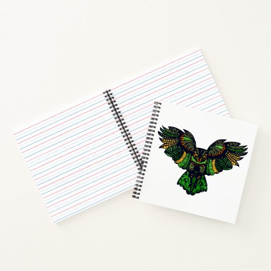 Majestic Emerald Owl Notitieboek (Binnen)