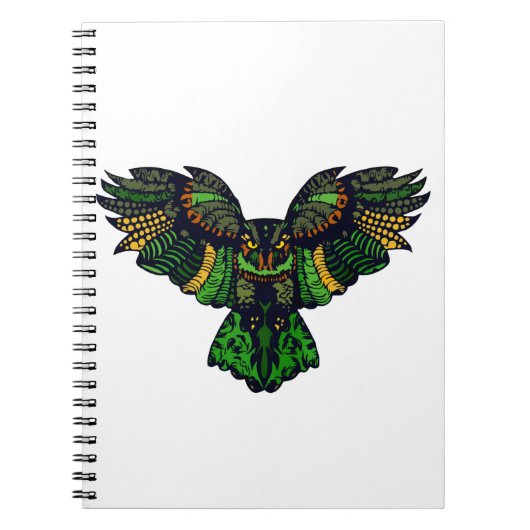 Majestic Emerald Owl Notitieboek (Voorkant)