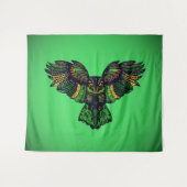 Majestic Emerald Owl Wandkleed (Voorkant (horizontaal))