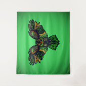 Majestic Emerald Owl Wandkleed (Voorkant)