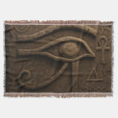 Majestic Eye of Horus Pharaonic Throw Blanket Deken (Voorkant)