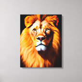 Majestic Face van de Lion Canvas Afdruk (Voorkant)