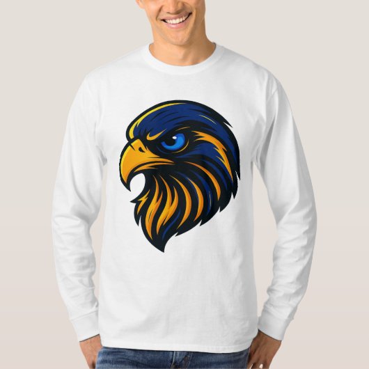Majestic Falcon Head – Men’s Bold Graphic Tee T-shirt (Voorkant)